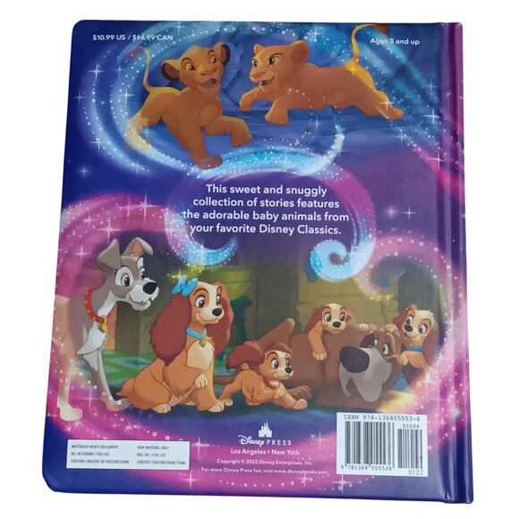 Disney my First Baby Animals Bedtime Storybook Hardcover Color Graphics - Picture 2 of 5